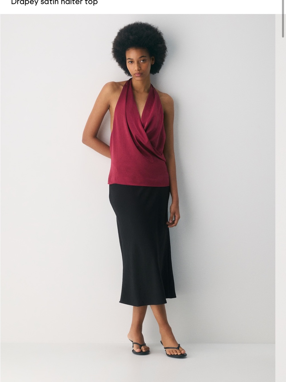 ARITZIA WILFRED SATIN TOP XS NWT